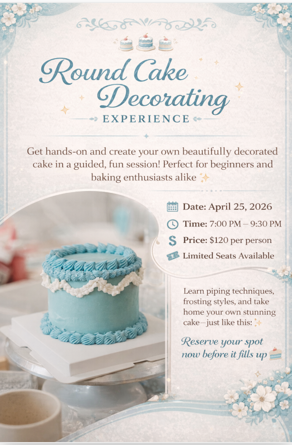 Round Cake Decorating Experience